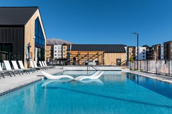 Modern pool view